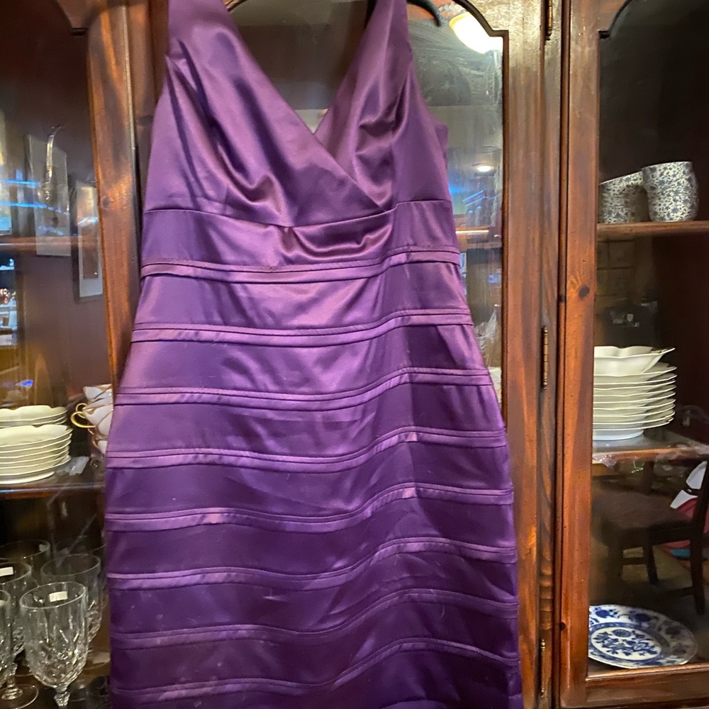 Purple Fitted cocktail dress